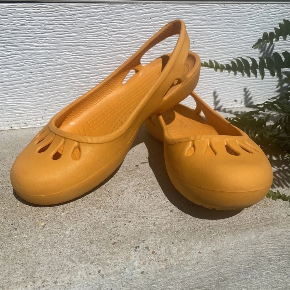 Orange Crocs Size 9